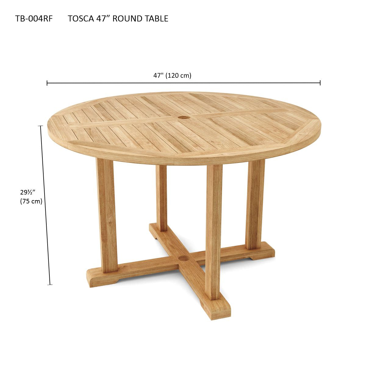 Anderson Teak Tosca 4-Foot Round Table