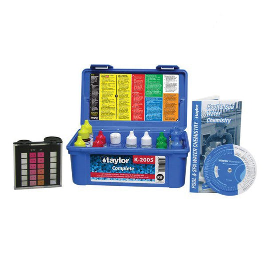 Taylor Complete Kit, Chlorine/Bromine, Ph, Alkalinity, Hardness, Cya, 6-Pack , .75 OZ | K-2005-6