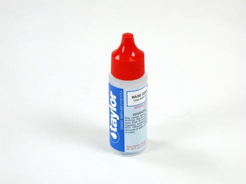 One 0.75 oz bottle of Taylor Base Demand Reagent, 2000 Series, label facing forward