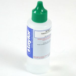 One 2 oz bottle of Taylor Thiosulfate N/10, label facing forward
