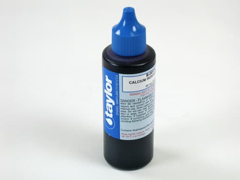 One 2 oz bottle of Taylor Calcium Indicator, label facing forward