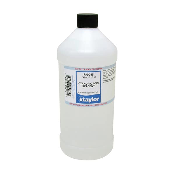 One 32 oz bottle of Taylor Cyanuric Acid Reagent Dispenser, label facing forward