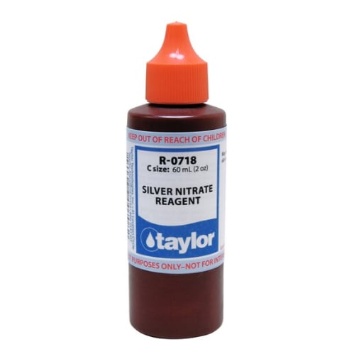 One 2 oz bottle of Taylor Silver Nitrate Reagent, label facing forward