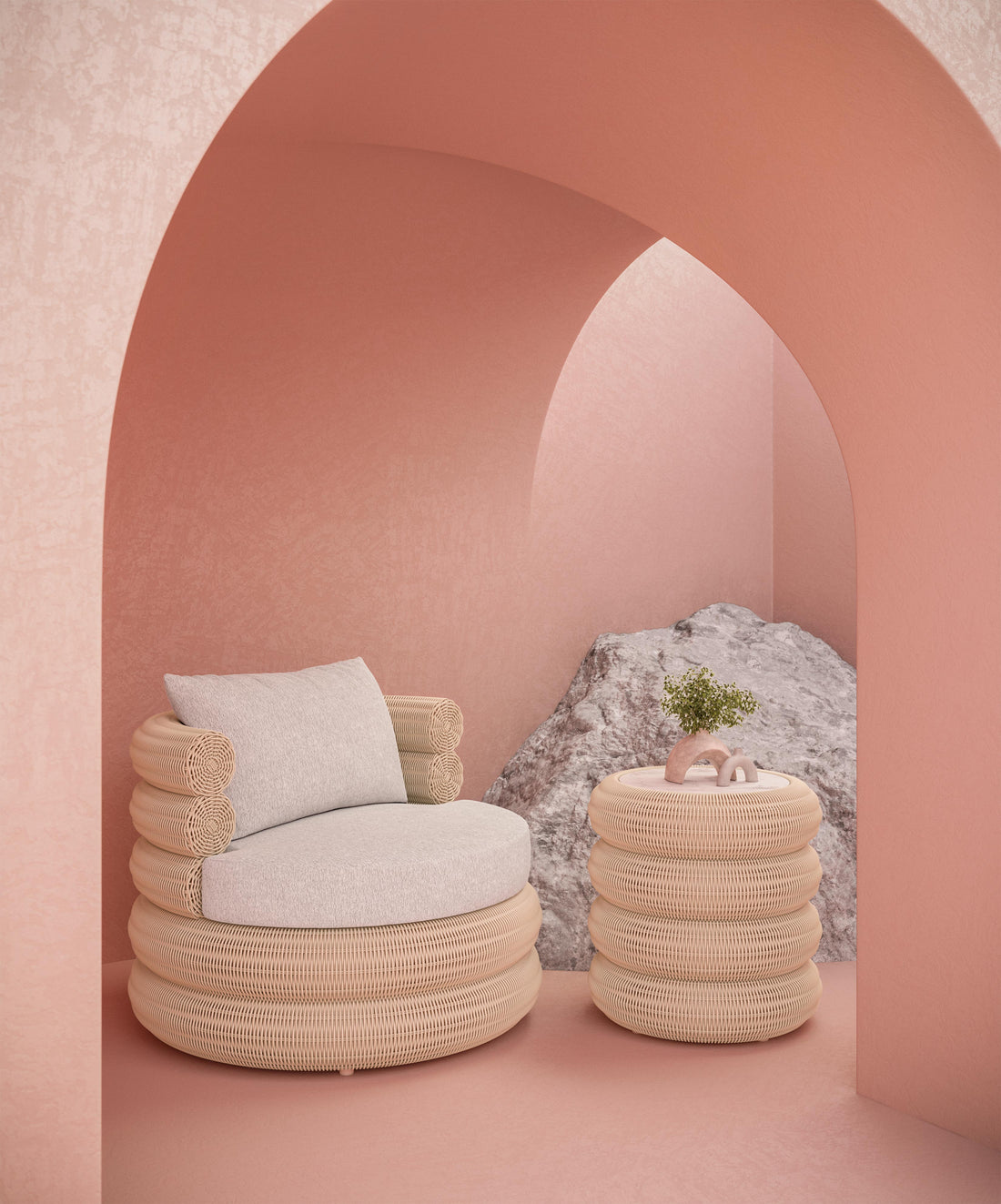 Outdoor coffee and side tables