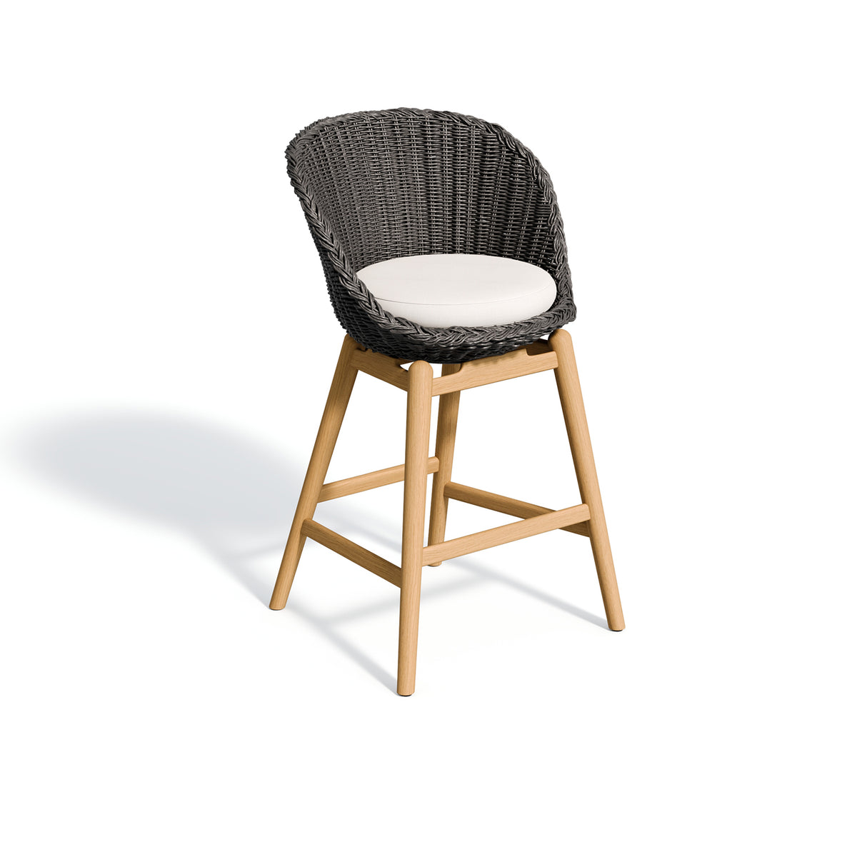 The same pad shown on the taller Tulle bar chair