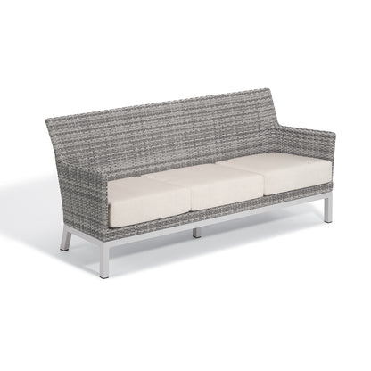 Argento sofa with pale Bliss Linen seat and back cushions