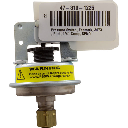 Tecmark Pressure Switch 1/4 in Comp SPNO Pilot - 3073 for precise outdoor system pressure control.