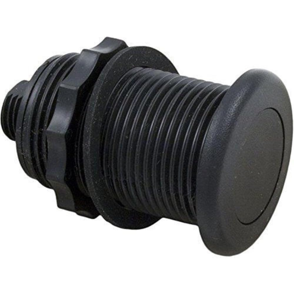 Tecmark Low Profile Air Button Black - Sleek, weatherproof air button for spa and pool control.