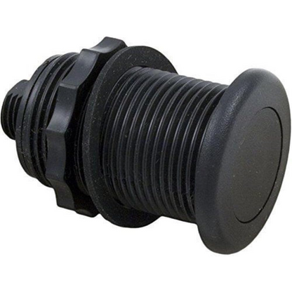 Tecmark Low Profile Air Button Black - Sleek, weatherproof air button for spa and pool control.