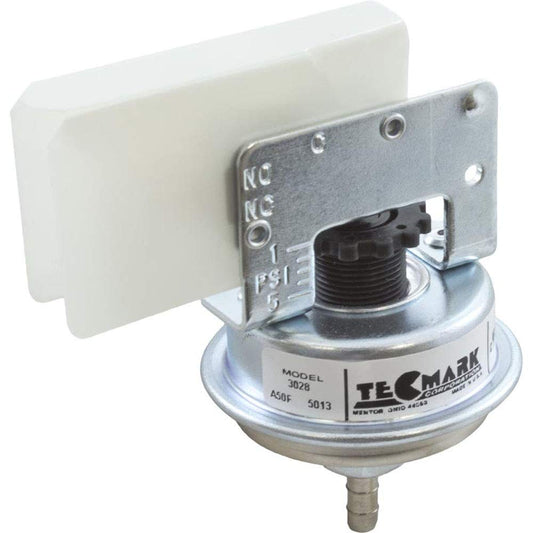 Tecmark Pressure Switch 25A SPST 1/8 in Barb - Reliable and durable for pool and patio systems.