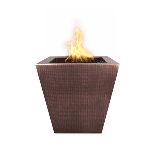 The Outdoor Plus Vista Fire Pillar, 24-inch, square, copper