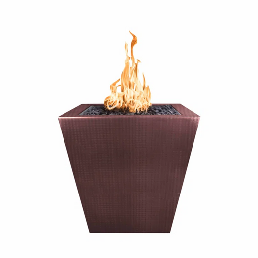 The Outdoor Plus Vista Fire Pillar, 24-inch, square, stainless steel