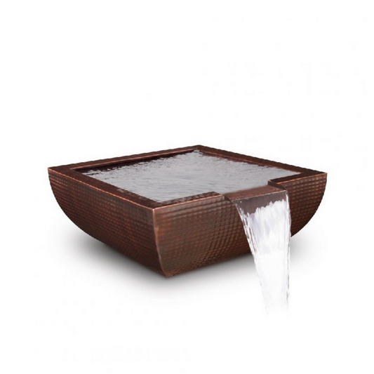 Backyard Patio The Outdoor Plus 24" Avalon Hammered Copper Water Bowl | OPT-24AVCPWO