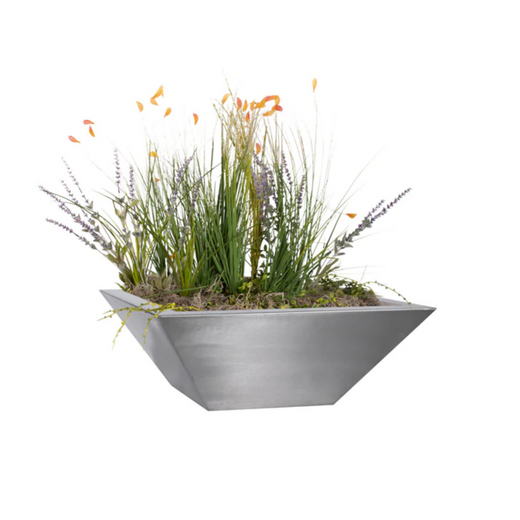 The Outdoor Plus Maya Planter Bowl, 24-inch, stainless steel