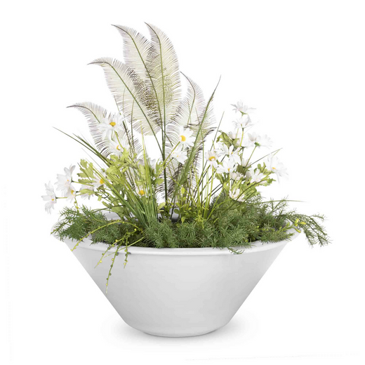 The Outdoor Plus Cazo Planter Bowl, 24-inch, round, powder-coated steel, in black
