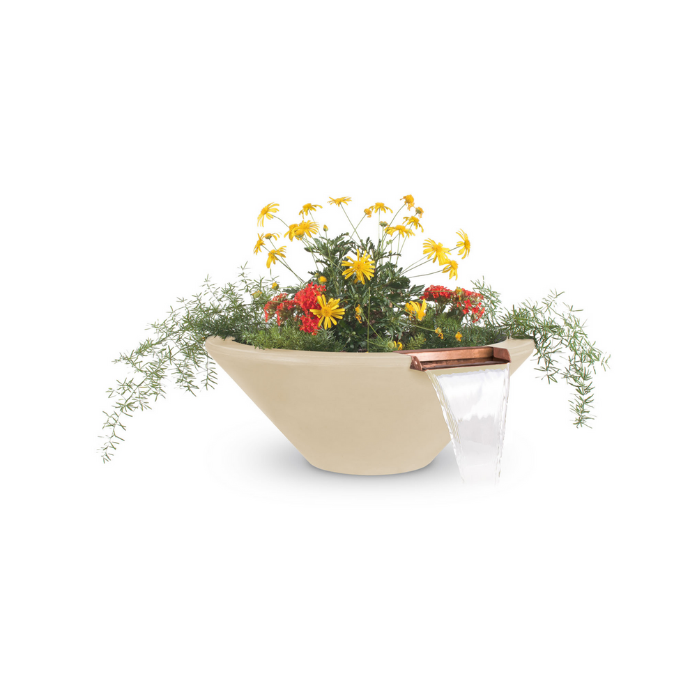 The Outdoor Plus Cazo Planter & Water Bowl, 24", Round, GFRC Concrete