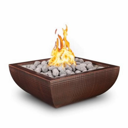 The Outdoor Plus Avalon Fire Bowl, 24-inch, square, copper