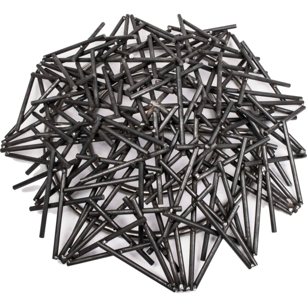 The Outdoor Plus Bird's Nest with 24" Stainless Steel Round Burner, 30", Milled Steel