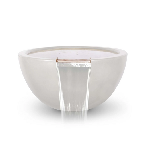 The Outdoor Plus Luna Water Bowl, 30-inch, round, GFRC concrete, in ash