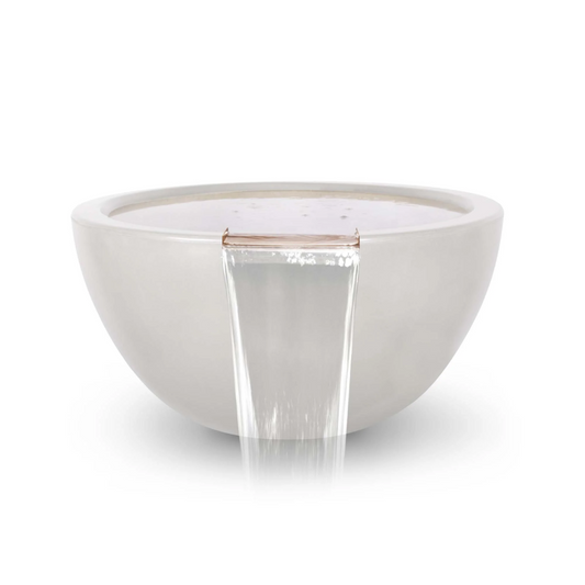 The Outdoor Plus 30" Round Luna Water Bowl - GFRC Concrete - Ash -  | OPT-LUNWO30-ASH