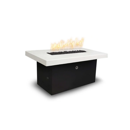 The Outdoor Plus Alberta Fire Table, 36-inch, rectangular, GFRC concrete