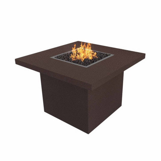 The Outdoor Plus 36" Square Bella Outdoor Fire Table - Stainless Steel - Match Lit - Natural Gas | OPT-BELSS36-NG