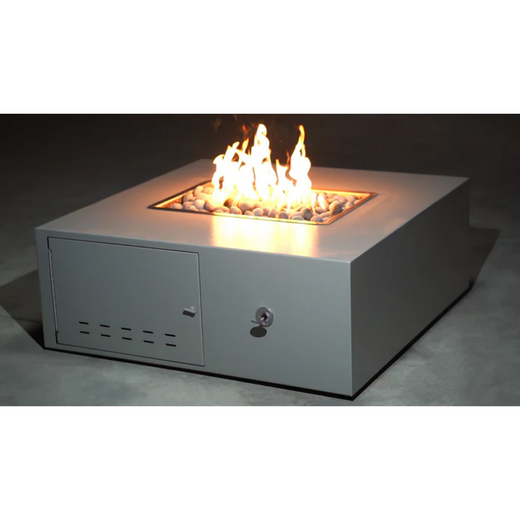 The Outdoor Plus Gallaway Fire Pit, 42-inch, square, powder-coated steel