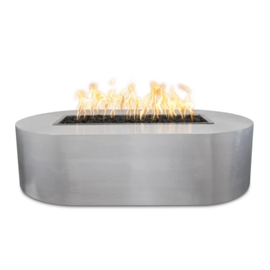 The Outdoor Plus 48" Rectangular Bispo Outdoor Fire Pit - Copper - Match Lit - Natural Gas | OPT-BSPCPR48-NG