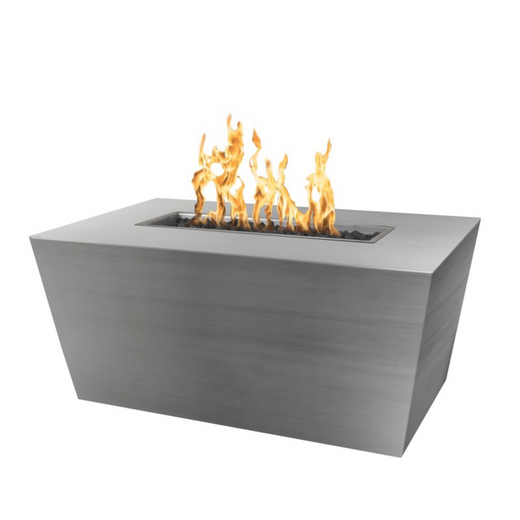 The Outdoor Plus Mesa Fire Pit, 48-inch, rectangular, stainless steel