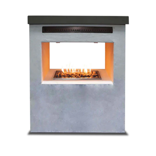 The Outdoor Plus 48" Rectangular RTF Outdoor Fireplace RTF Outdoor Fireplace - Hardieboard & Steel Frame - Match Lit - Natural Gas | OPT-RTFFP48-NG