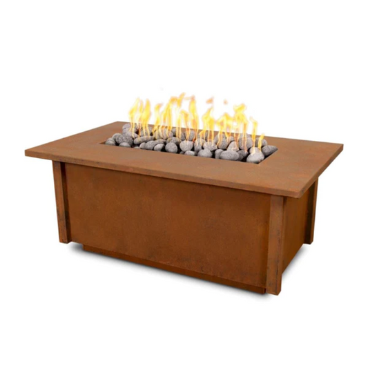 The Outdoor Plus 48" Rectangular Salinas Outdoor Fire Table - Copper - Match Lit - Natural Gas | OPT-SALCPR48-NG