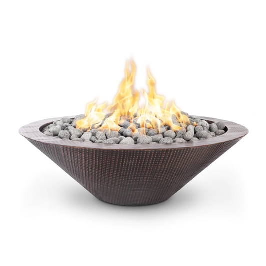 The Outdoor Plus 48" Round Cazo Outdoor Fire Pit - Copper - Match Lit - Natural Gas | OPT-RHC48-NG