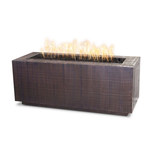The Outdoor Plus 48" Rectangular Pismo Outdoor Fire Pit - Copper - Match Lit - Natural Gas | OPT-CPRT4824-NG