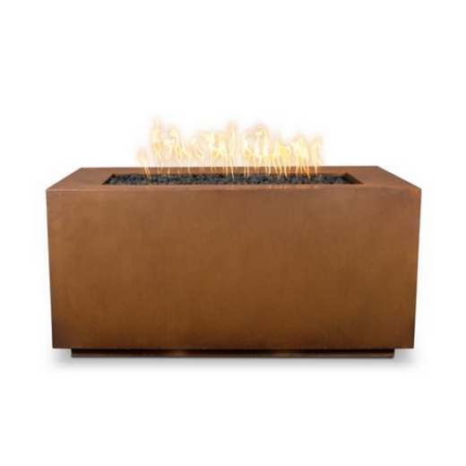 The Outdoor Plus Pismo Fire Pit, 48-inch, rectangular, Corten steel
