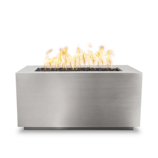 The Outdoor Plus Pismo Fire Pit, 48-inch, rectangular, stainless steel