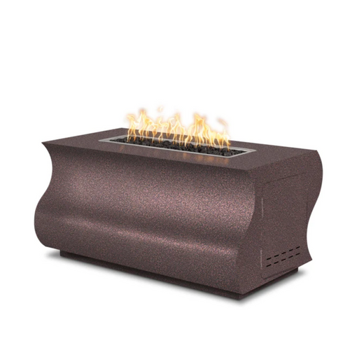 The Outdoor Plus Tidal Fire Pit, 48-inch, rectangular, Corten steel, natural gas
