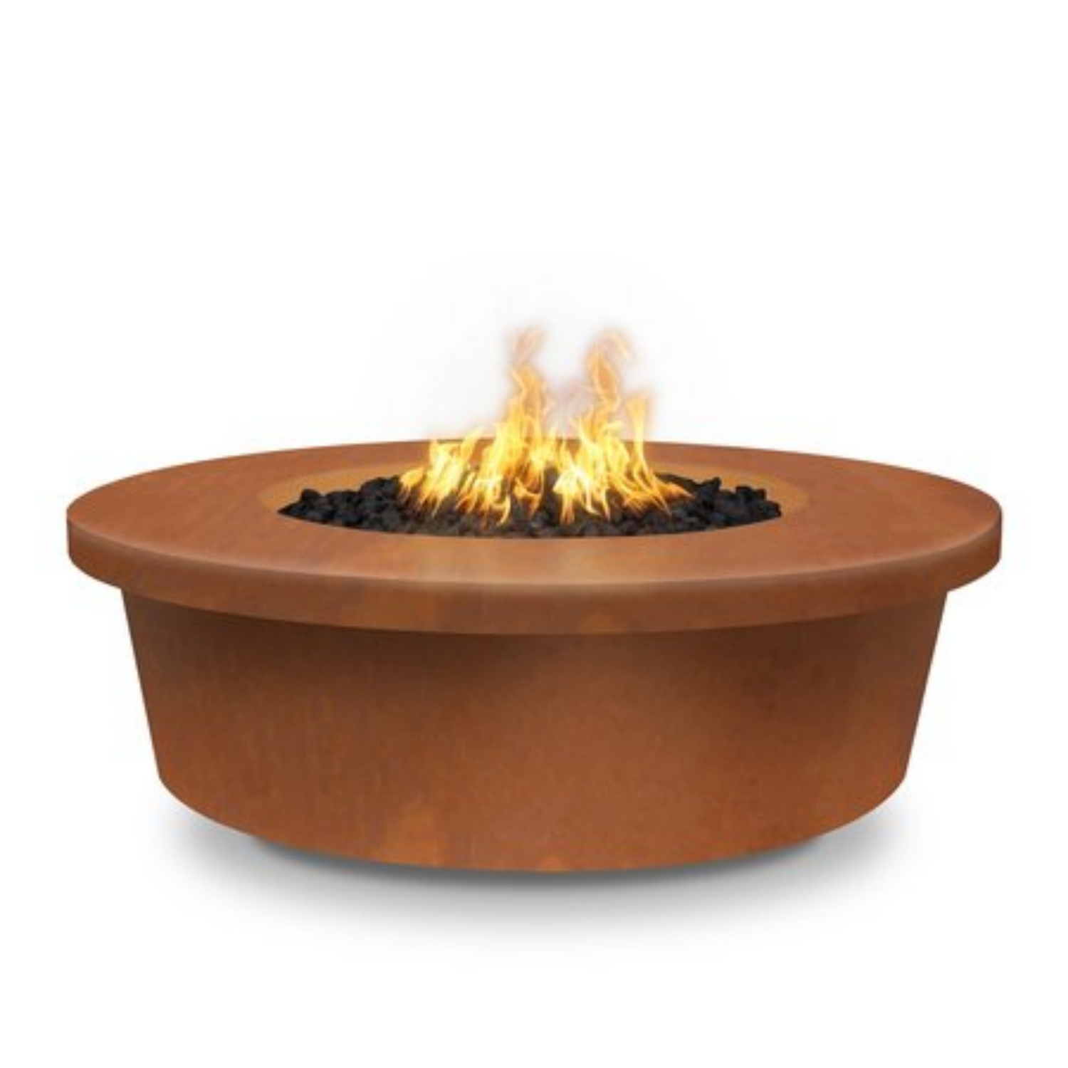 The Outdoor Plus 48" Round Tempe Outdoor Fire Pit - Corten Steel - Match Lit - Natural Gas | OPT-TEMCS48-NG