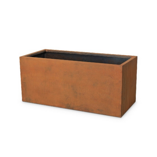 The Outdoor Plus Moderna Planter, 48-inch x 24-inch, rectangular, Corten steel