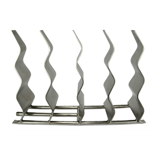The Outdoor Plus Fireplace Waves, 6-inch x 24-inch, stainless steel