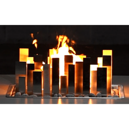 The Outdoor Plus Genesis Fire Pit Ornament, 24-inch, stainless steel