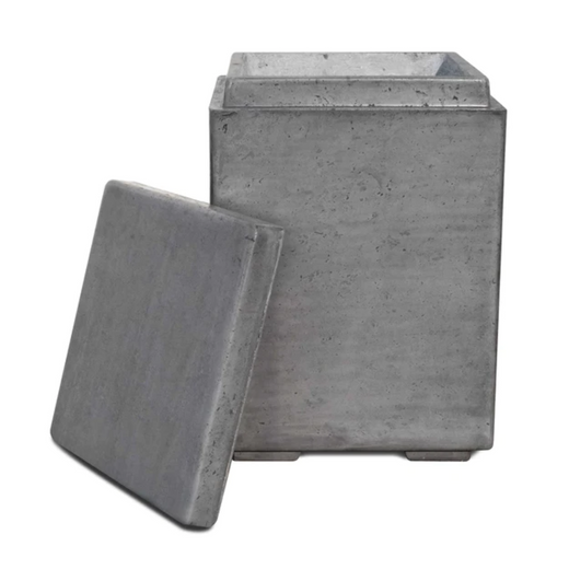 The Outdoor Plus Propane Tank Enclosure, square, GFRC concrete, ash