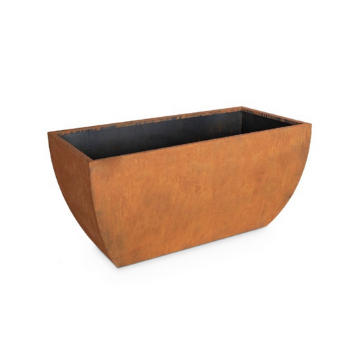The Outdoor Plus Tuscon Planter, 48-inch x 24-inch, rectangular, Corten steel