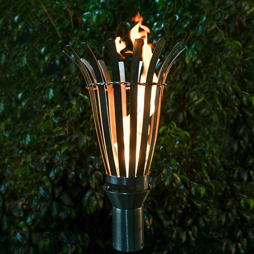 The Outdoor Plus Basket Original TOP Torch & Post Complete, stainless steel, propane