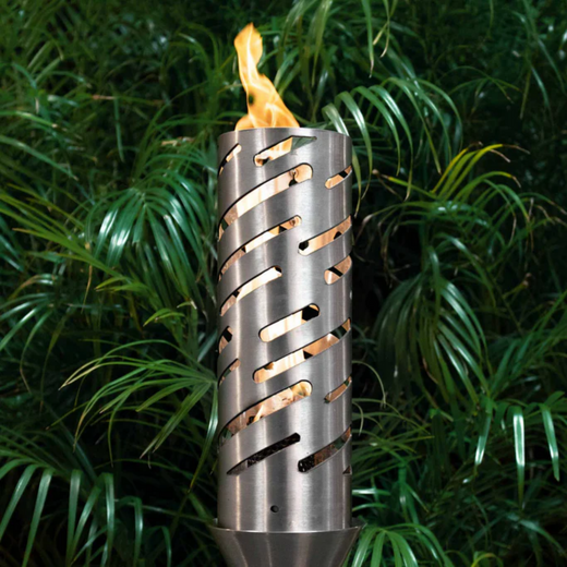 The Outdoor Plus Comet Original TOP Torch & Post Complete, stainless steel, natural gas