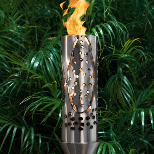 The Outdoor Plus Coral Original TOP Torch & Post Complete, stainless steel, natural gas