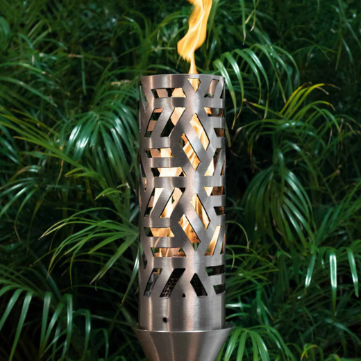 The Outdoor Plus Cubist Original TOP Torch & Post Complete, stainless steel, natural gas