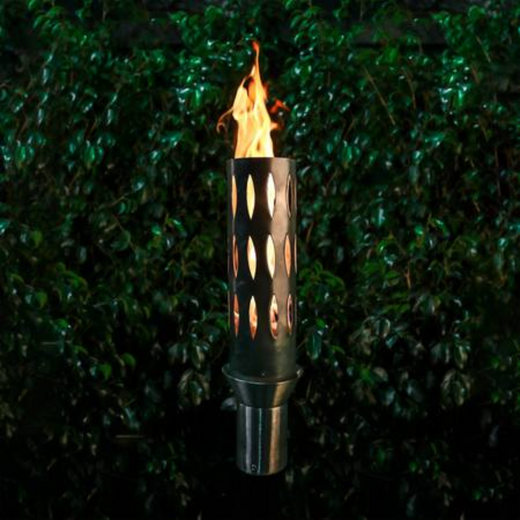 The Outdoor Plus Ellipse Original TOP Torch & Post Complete, stainless steel, propane