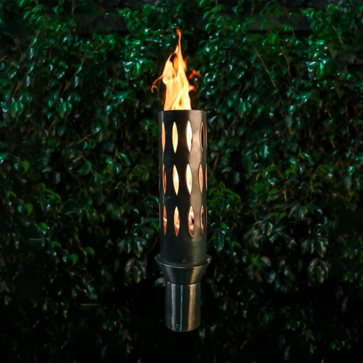 The Outdoor Plus Ellipse Original TOP Torch & Post Complete, stainless steel, natural gas