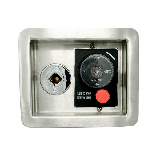 The Outdoor Plus Gas Timer with E-Stop & Key Valve, recessed panel