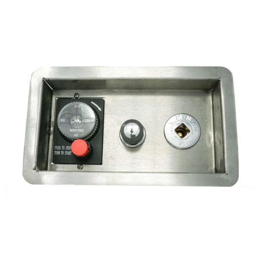 The Outdoor Plus Gas Timer with Push Button, e-stop & key valve, recessed panel